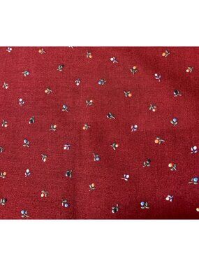 Vintage Cranston Print Works Floral Fabric 18x22" Fat Quarter Red Cotton Crafts